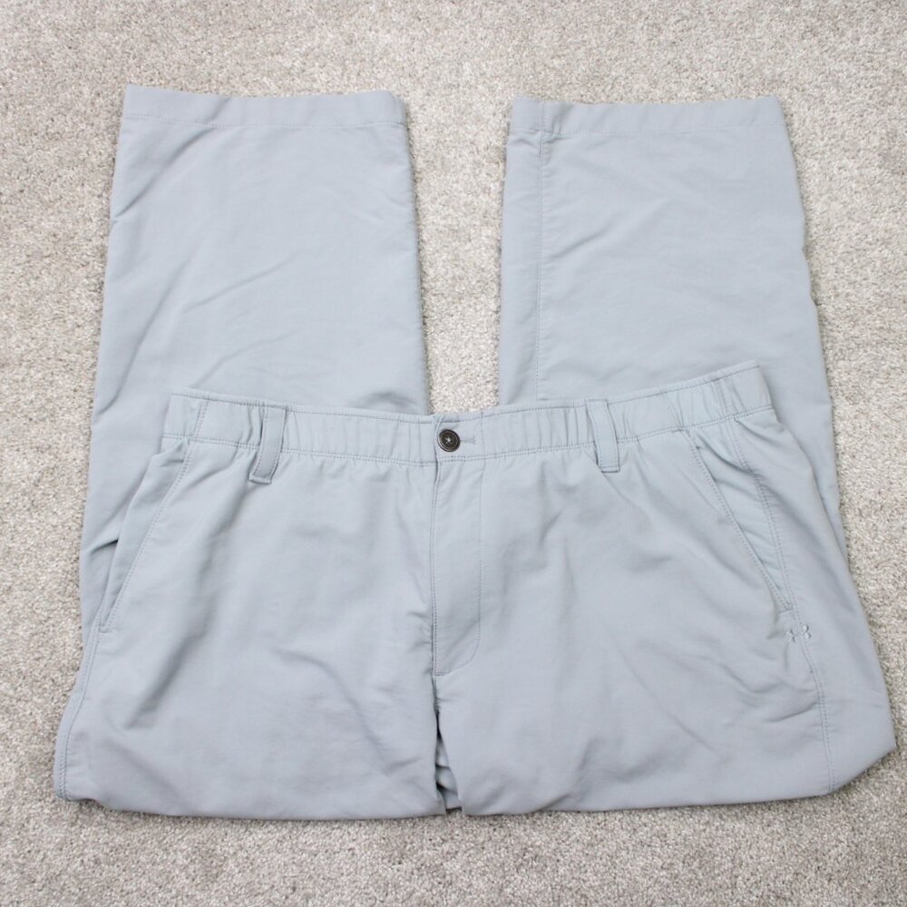 Under Armour Pants Mens 42x28 Gray UA Match Play Flat Front Straight Leg Golf